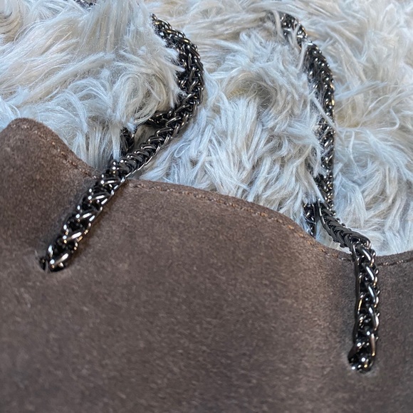 Suede gray purse - Picture 5 of 7